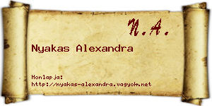 Nyakas Alexandra névjegykártya